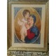 Virgin Maria with a Holy Baby Beads Embroidered Icon